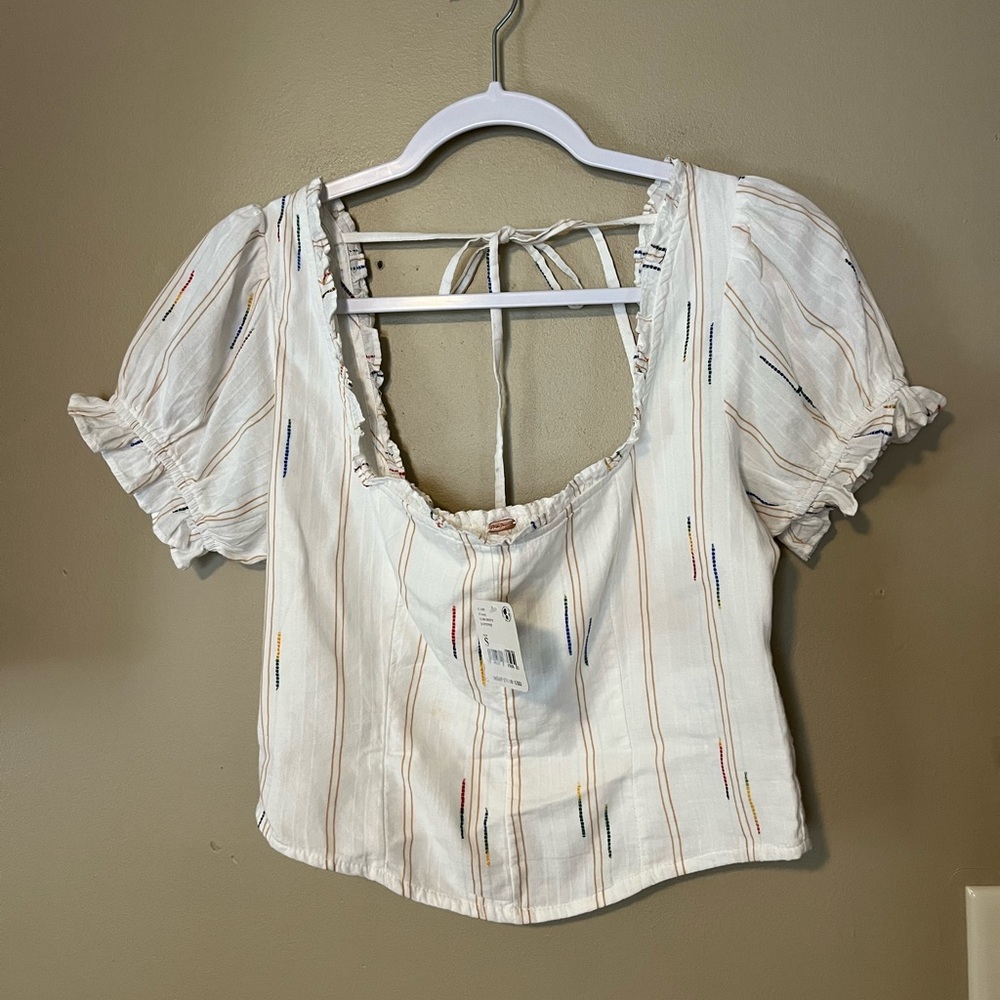 Free People Serotonin Corset women’s Top , white, NEW with Tags!!! Size XS - Picture 4 of 9